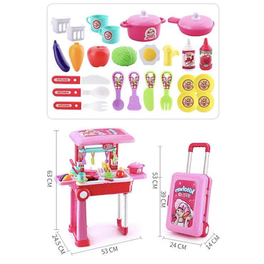 2 in 1 Little Chef Kitchen Play Set Big with Light and Sound.