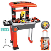 Deluxe Tool 2 in 1 Travel Suitcase Tool Set for Children.