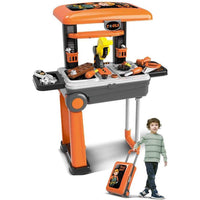 Deluxe Tool 2 in 1 Travel Suitcase Tool Set for Children.