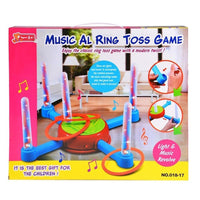 Electric Rotating Ring Toss Game with Lights and Music Children Family Game.