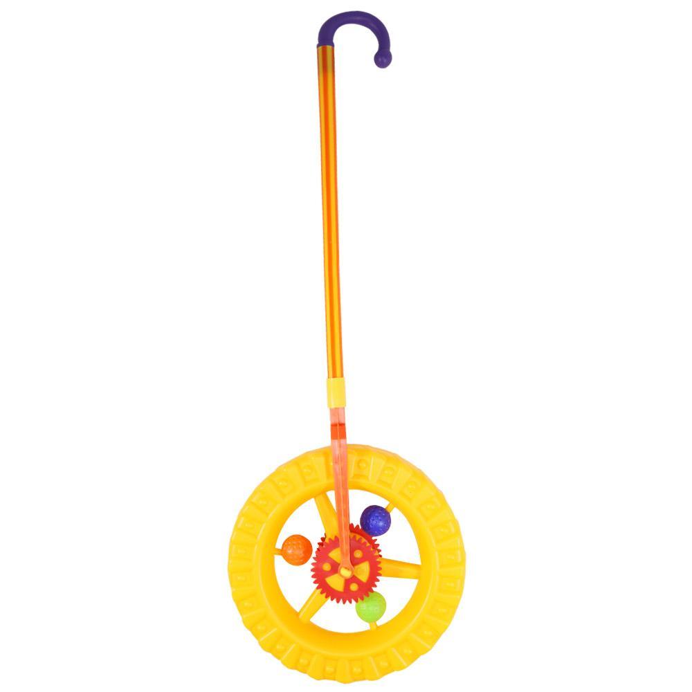 Jackgold Push Wheel Toy Single Trolley And Pull Toys / 019-2 Yellow & Baby