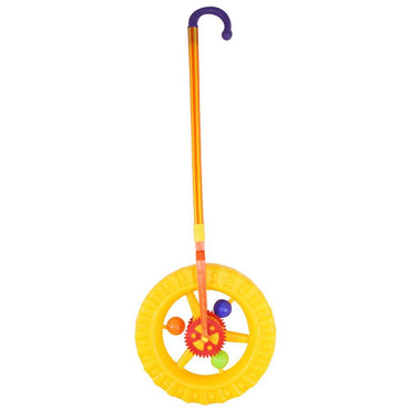 Jackgold Push Wheel Toy Single Trolley And Pull Toys / 019-2 Yellow & Baby