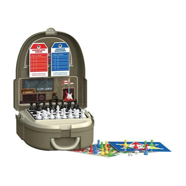 Travel CHESS games 4-in-1 in backpack.
