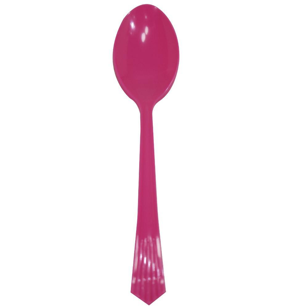 Plastic Cutlery Spoon/ Forks H-917/h-918/130203 Spoon / Dark Pink Cleaning & Household