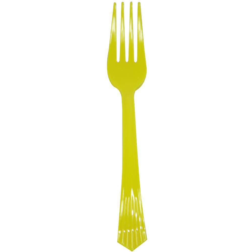 Plastic Cutlery Spoon/ Forks H-917/h-918/130203 Fork / Yellow Cleaning & Household