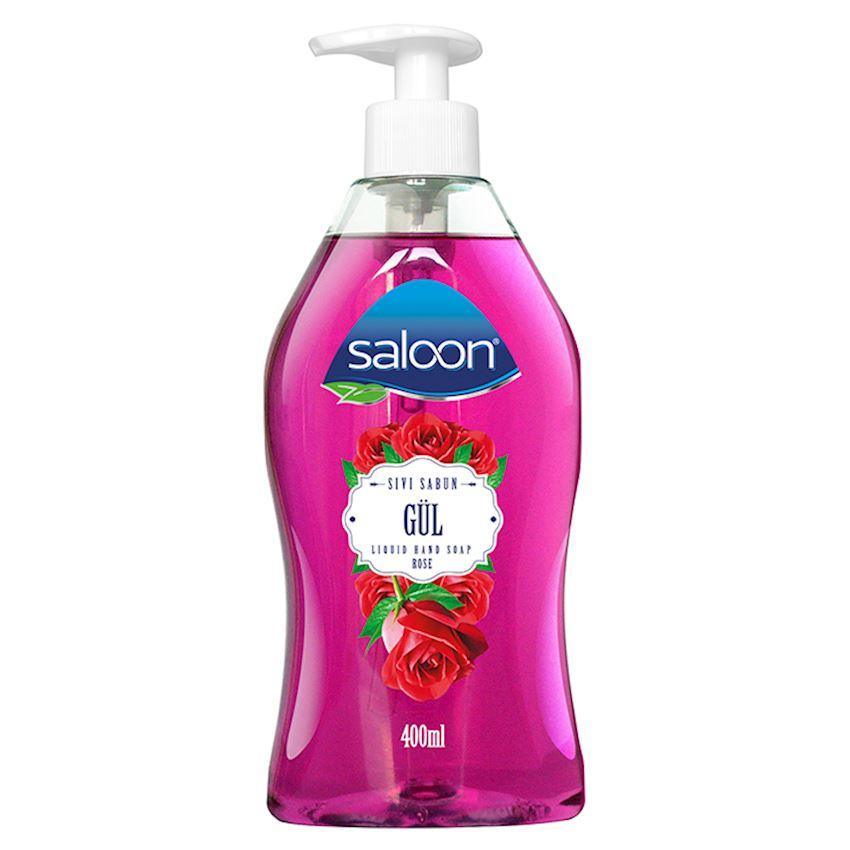 SALOON Liquid Hand Soap 400ML - Rose - Karout Online -Karout Online Shopping In lebanon - Karout Express Delivery 