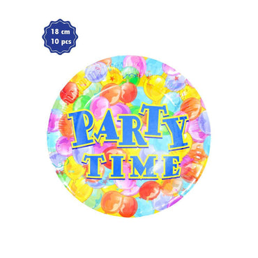 Party Time- Paper Plates 18 cm (10 PCS).