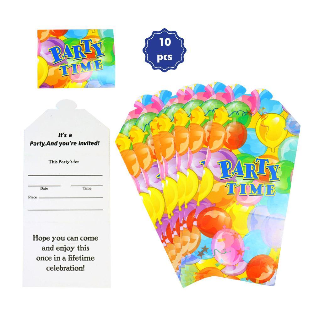 Party Time- Invitation Cards (10 pcs).