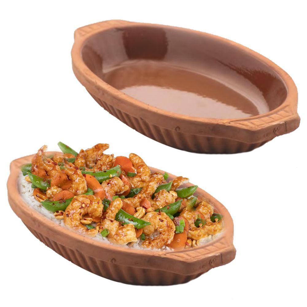 Via comlekci Pottery Big Round Oven Tray /21481 - Karout Online -Karout Online Shopping In lebanon - Karout Express Delivery 