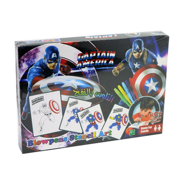 Blow Pens Stencil Art.