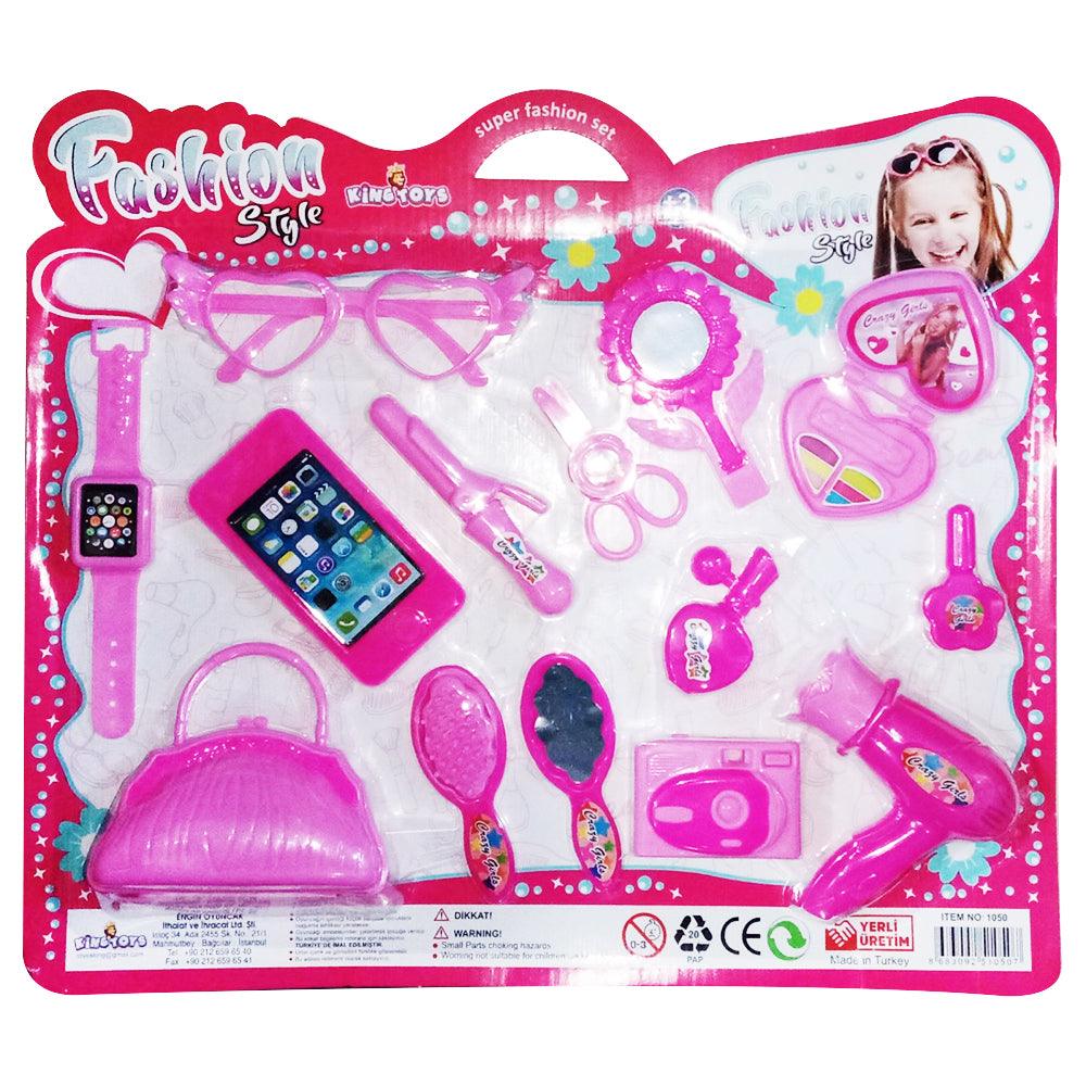 King Toys Makeup Set Accessories 14 pcs - Karout Online -Karout Online Shopping In lebanon - Karout Express Delivery 