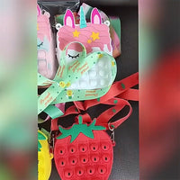 Pop It Fidget Bag Squishy Sensory Pop Bags for Women Backpack Purse