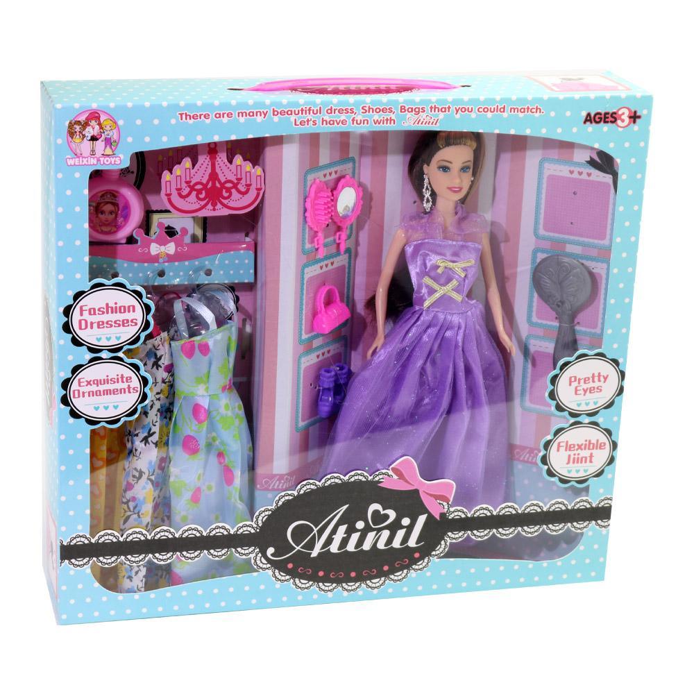 Atinil Barbie Doll With Dresses.