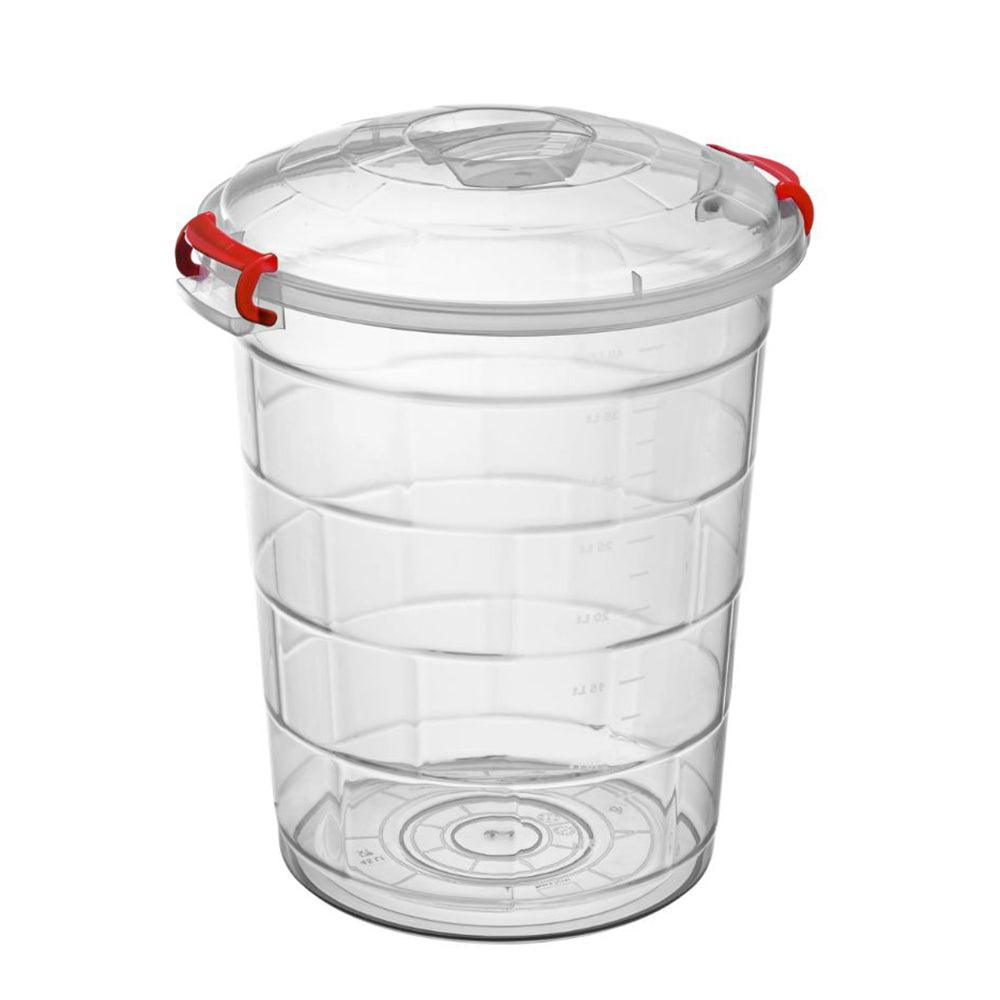 Follow Me Transparent Tetris Locked Bucket with Lock 65L - Karout Online -Karout Online Shopping In lebanon - Karout Express Delivery 