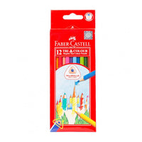 Faber Castell Color Pencil Tri Grip Long 12 Color - Karout Online -Karout Online Shopping In lebanon - Karout Express Delivery 