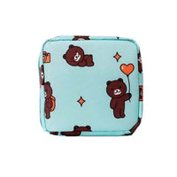 (net) Nylon Sanitary Napkin Storage Bags Sanitary Napkin Period Bag Zipper School Pouch for Teen Girls Women