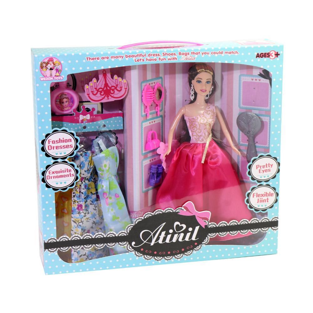 Atinil Barbie Doll With Dresses.