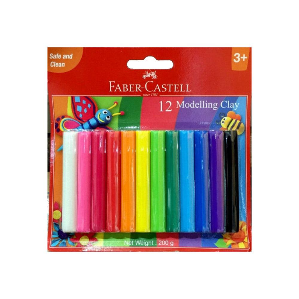 Faber Castell 12 Modeling Clay 200g Blister - Karout Online -Karout Online Shopping In lebanon - Karout Express Delivery 