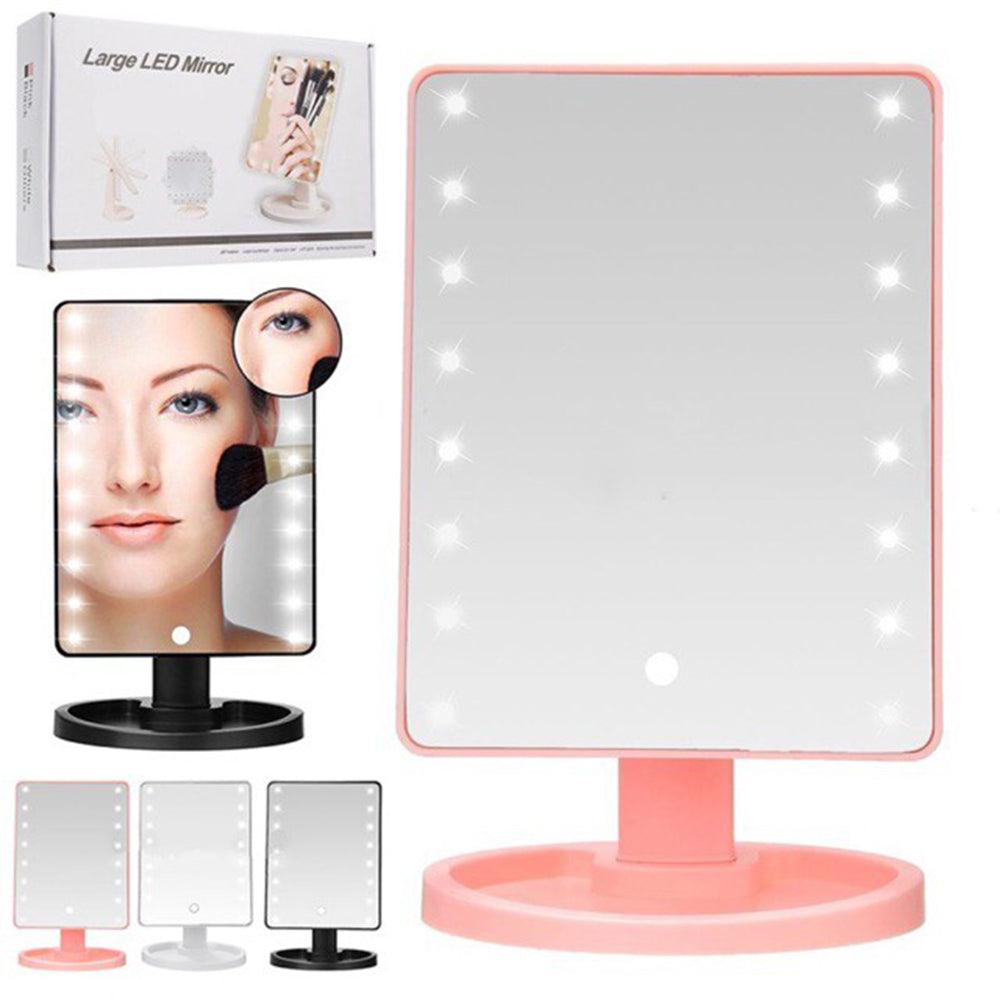 LED Touch Screen Makeup Mirror With 16 LED Lights / KC-107 - Karout Online -Karout Online Shopping In lebanon - Karout Express Delivery 