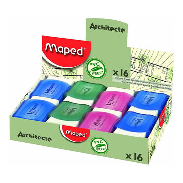 Maped 511010-Architect Eraser Assorted Colors-(Pack of 16).
