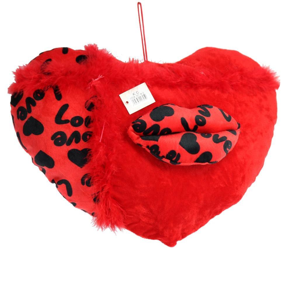 Shop Online Heart Shaped Kiss Plush Pillow / M-4 - Karout Online Shopping In lebanon