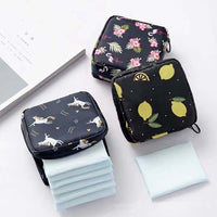 (net) Nylon Sanitary Napkin Storage Bags Sanitary Napkin Period Bag Zipper School Pouch for Teen Girls Women
