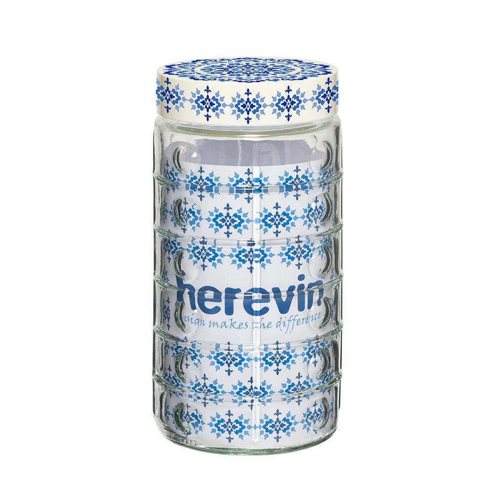 Herevin Embossed Canister Ethnic - 1.7Lt - Karout Online -Karout Online Shopping In lebanon - Karout Express Delivery 
