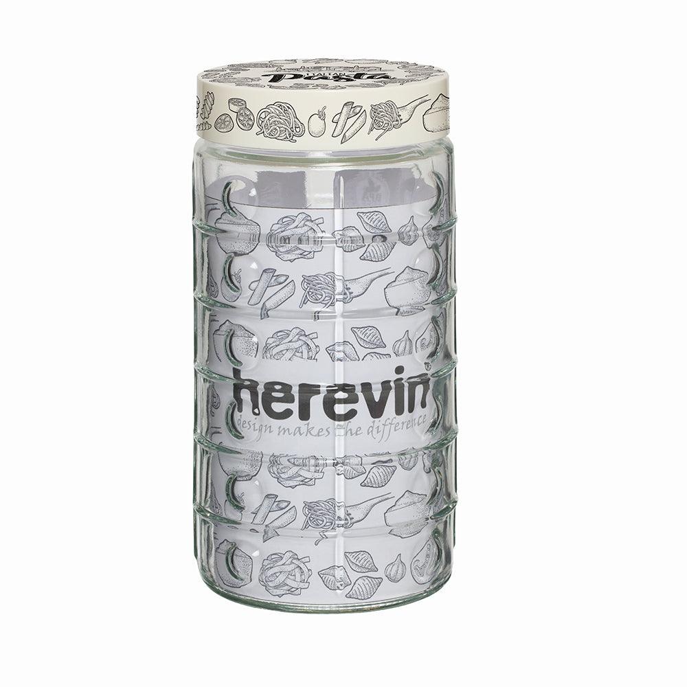 Herevin Embossed Canister Pasta - 1.7Lt - Karout Online -Karout Online Shopping In lebanon - Karout Express Delivery 