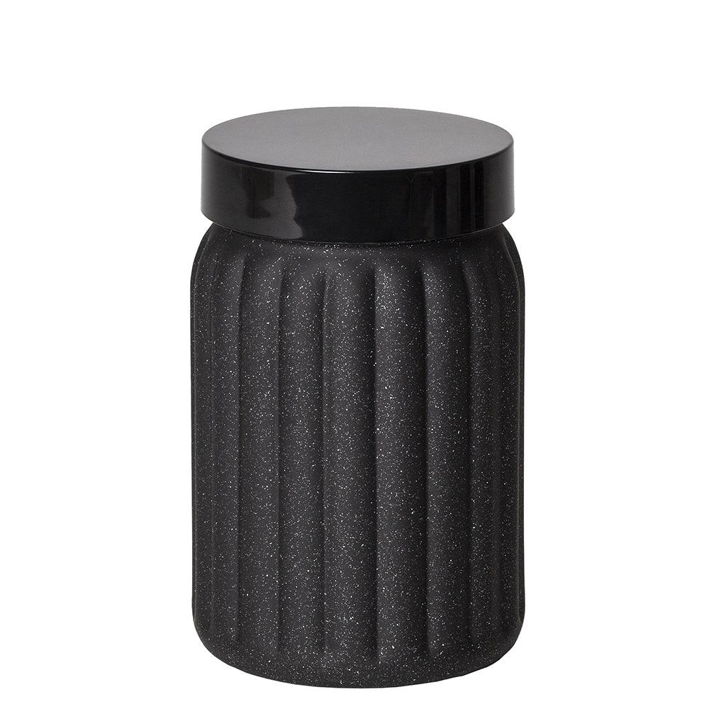 Herevin Embossed Canister-Sim Mat Black / 1.4Lt - Karout Online -Karout Online Shopping In lebanon - Karout Express Delivery 