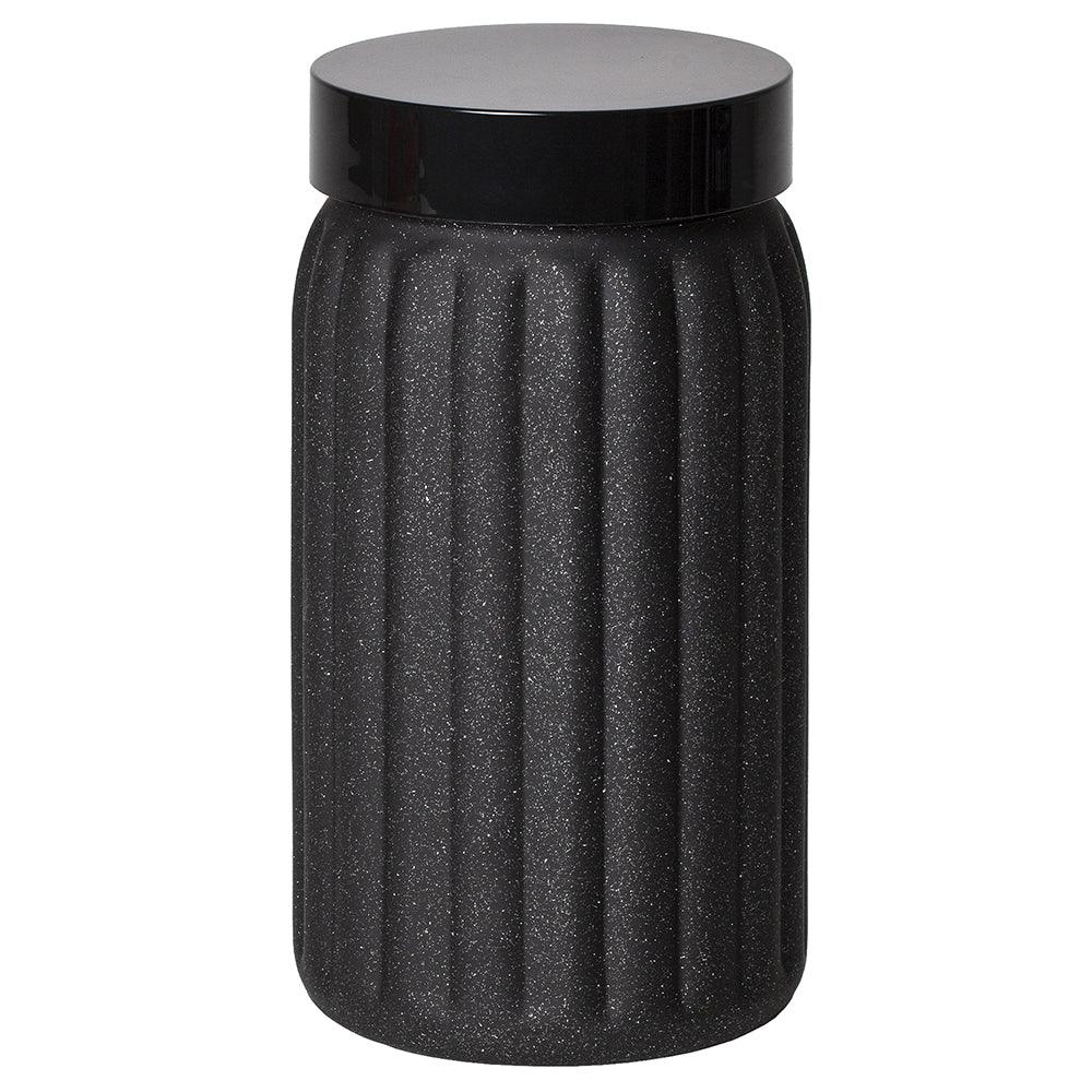 Herevin Embossed Canister-Sim Mat Black / 1.7Lt - Karout Online -Karout Online Shopping In lebanon - Karout Express Delivery 