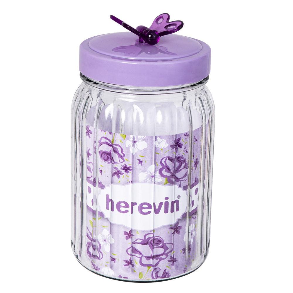 Herevin Canister Butterfly Cover-Soft Purple-Shrink /1.4Lt - Karout Online -Karout Online Shopping In lebanon - Karout Express Delivery 