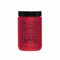 Herevin Decorated Red Matte Jar  / 1000ml - Karout Online -Karout Online Shopping In lebanon - Karout Express Delivery 