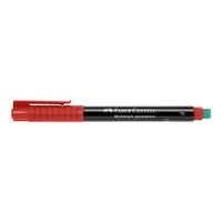 Faber Castell OHP Marker Permanent F, Red - Karout Online -Karout Online Shopping In lebanon - Karout Express Delivery 