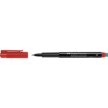Faber Castell OHP Marker Permanent S, Red - Karout Online -Karout Online Shopping In lebanon - Karout Express Delivery 