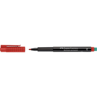 Faber Castell OHP Marker Permanent M, Red - Karout Online -Karout Online Shopping In lebanon - Karout Express Delivery 