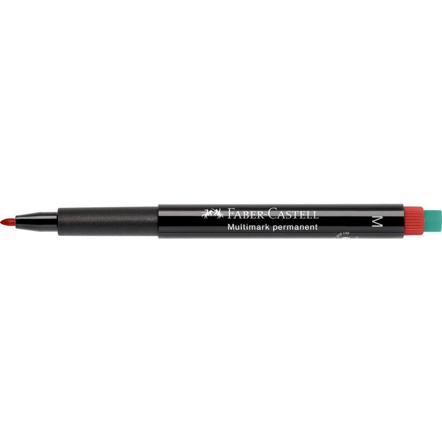 Faber Castell OHP Marker Permanent M, Red - Karout Online -Karout Online Shopping In lebanon - Karout Express Delivery 