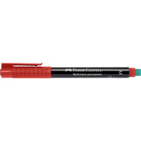Faber Castell OHP Marker Permanent M, Red - Karout Online -Karout Online Shopping In lebanon - Karout Express Delivery 