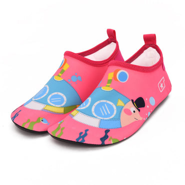 Kids Slippers Quick Dry Kids Water Swimming Shoes with Heel Child Water Socks Cartoon