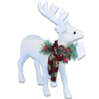 Christmas Foam Standing Gazelle With Red Scarf.