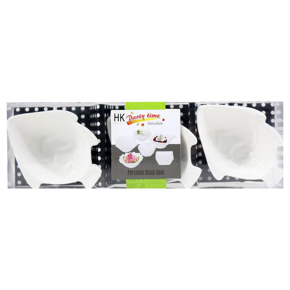 Porcelain Snack Bowl Fish shaped (3 Pcs)/ 1639-3 - Karout Online -Karout Online Shopping In lebanon - Karout Express Delivery 