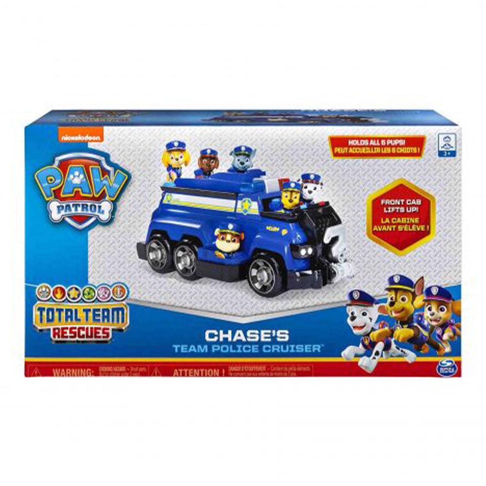 Paw Patrol Chase’s Total Team Rescue Police Cruiser Vehicle with 6 Pups - Karout Online -Karout Online Shopping In lebanon - Karout Express Delivery 
