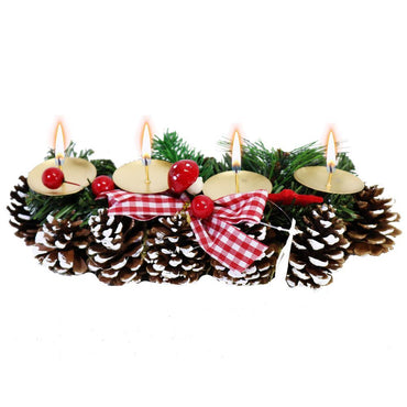 Christmas Candle Holder 25 x 11.5 cm.