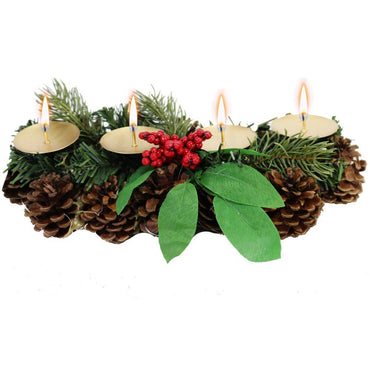 Christmas Candle Holder 25 x 11.5 cm.