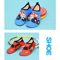 Kids Slippers Quick Dry Kids Water Swimming Shoes with Heel Child Water Socks Cartoon