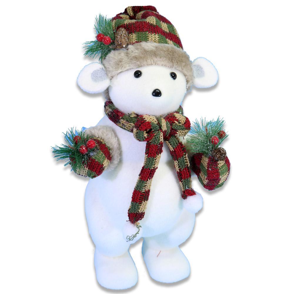 Christmas Foam White Bear Standing.