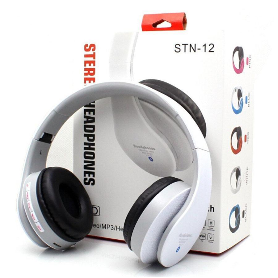 STN-12 wireless bluetooth headphone with Micro SD card slot FM.