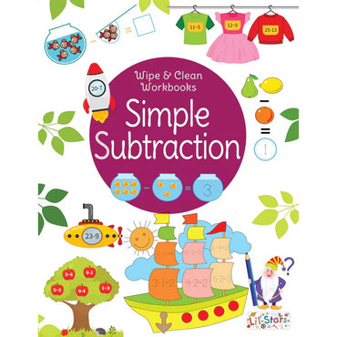 Pegasus Wipe And Clean Workbook Simple Subtraction