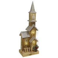 Light Wood House Christmas Decoration LED 54 CM / Z18-073 - Karout Online -Karout Online Shopping In lebanon - Karout Express Delivery 