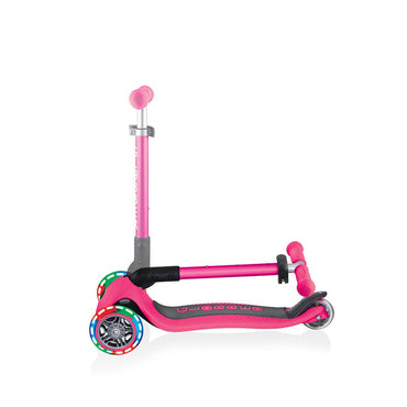 Globber Junior Foldable Scooter Lights Fuchsia - Karout Online -Karout Online Shopping In lebanon - Karout Express Delivery 