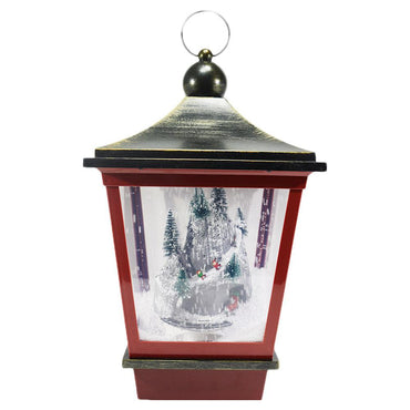 Christmas Lighted  Musical Snowing Street Lamp with Metal Hanger - Karout Online -Karout Online Shopping In lebanon - Karout Express Delivery 